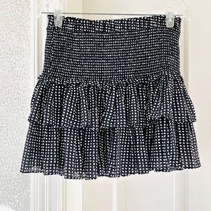 WAPG black white tiered skirt